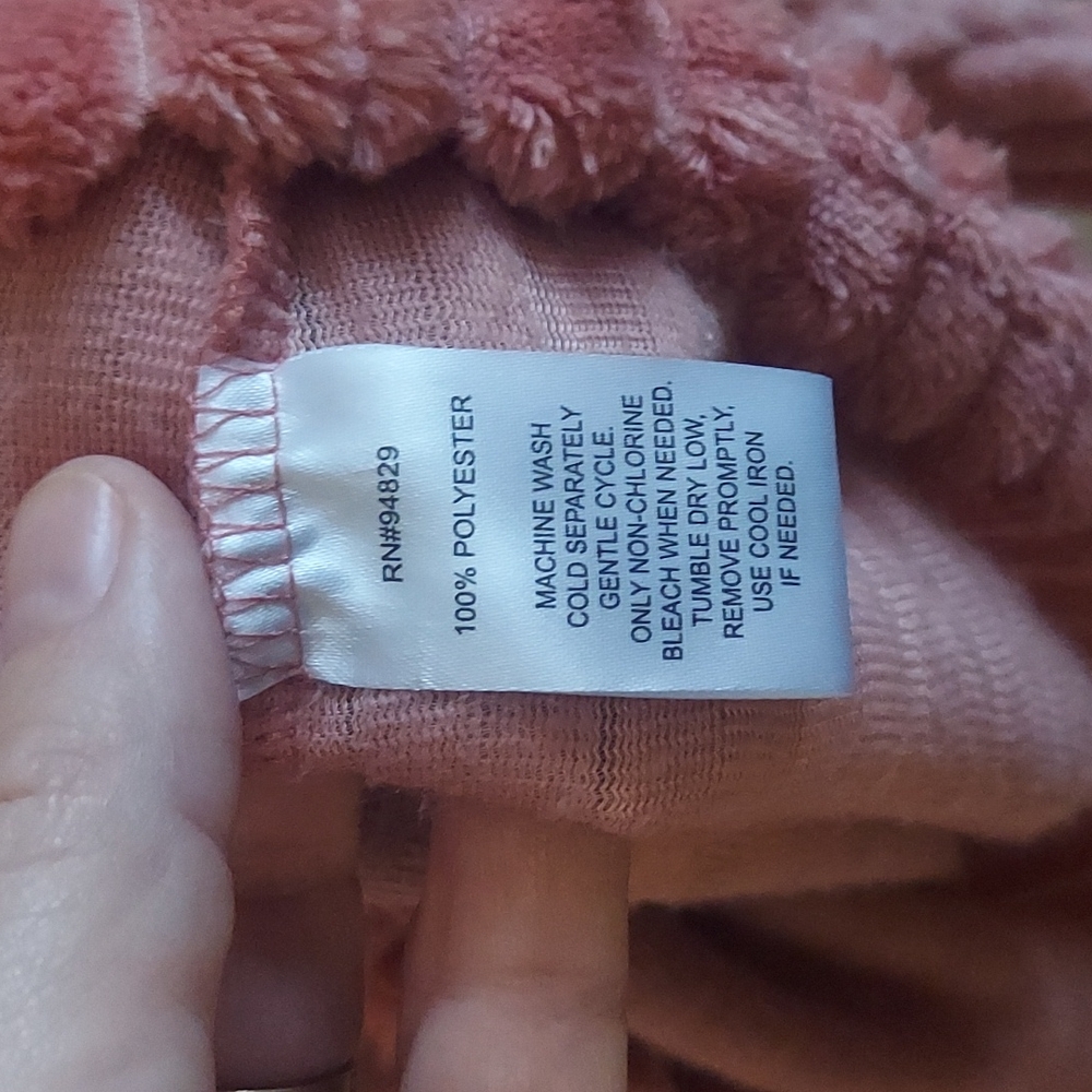 Planet Gold Soft Plus wide ribbed Blush, crop sweater. Oversized Small - Picture 10 of 14